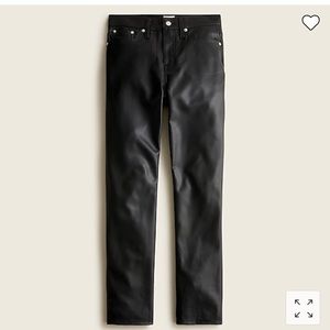 J. Crew High-rise '90s classic straight vegan leather pants NEVER worn